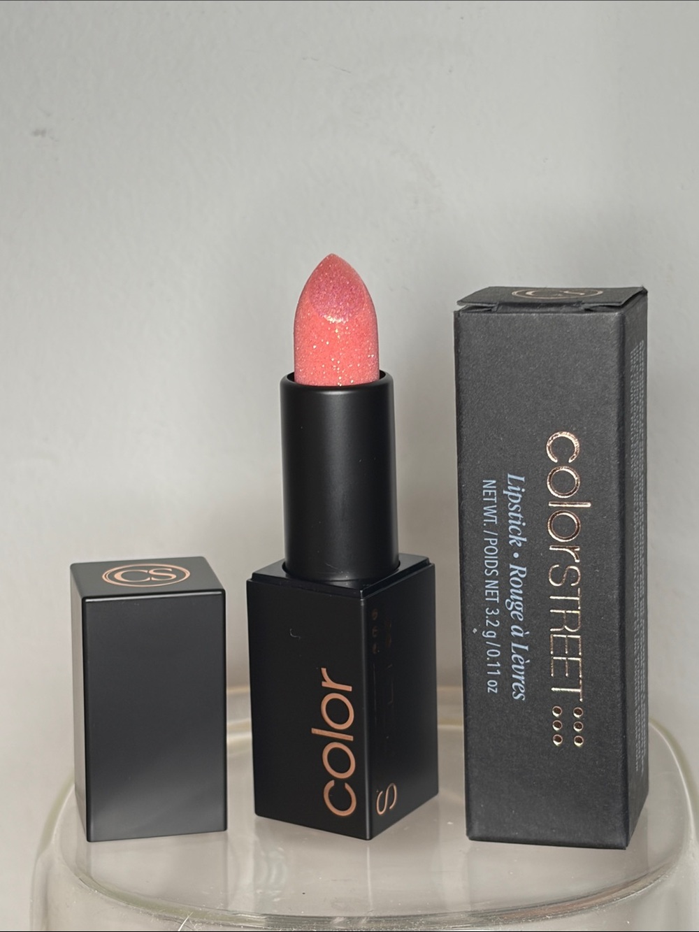 Color Street Pink Sparkle Lipstick in Stardust